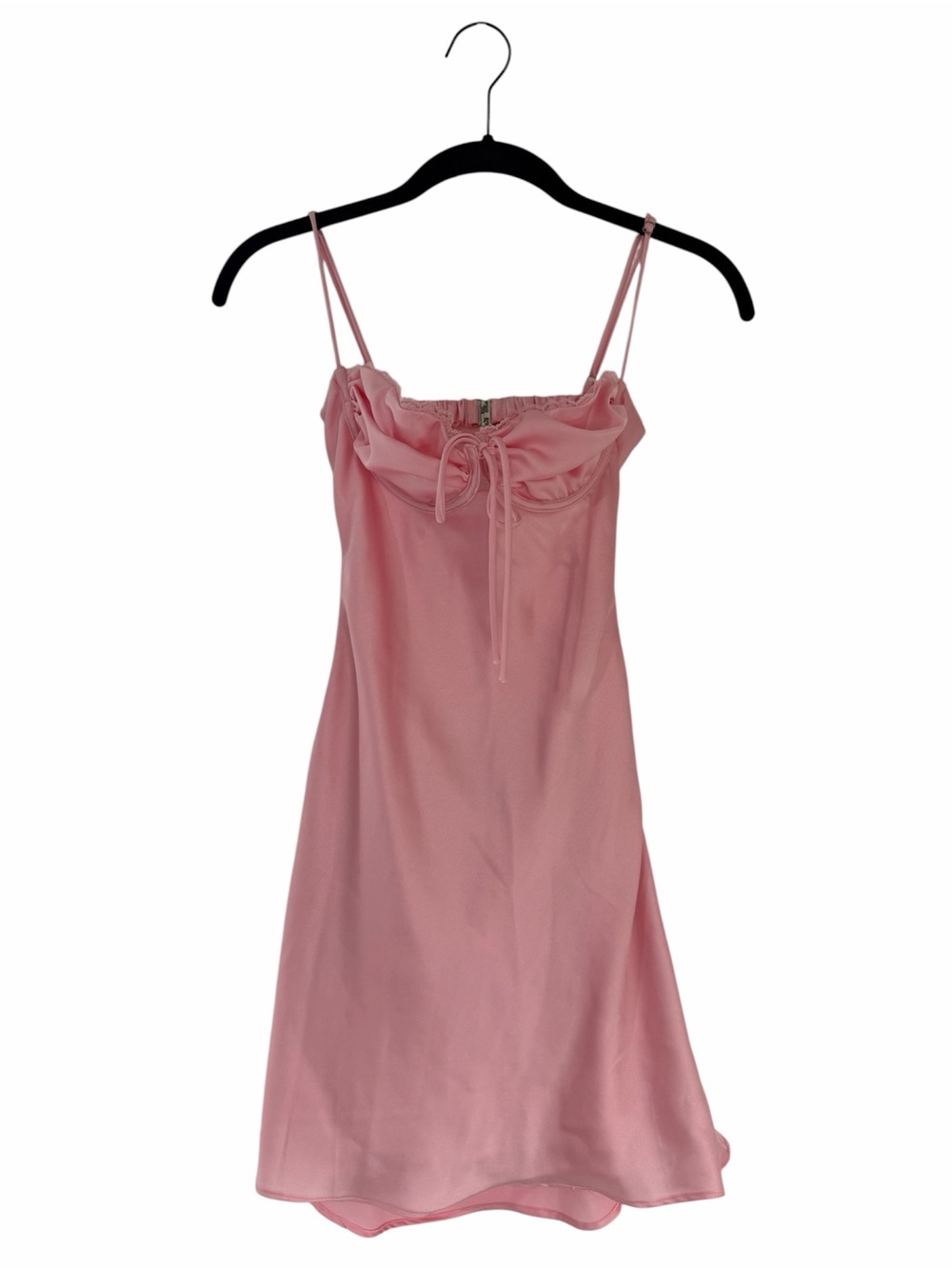Lucy In The Sky Dusty Pink Slip Dress with Front Tie